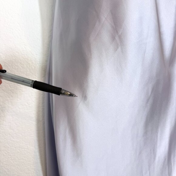 Zara Satin Slip Dress Spaghetti Straps Midi Blue Gray Size Medium - Picture 11 of 11